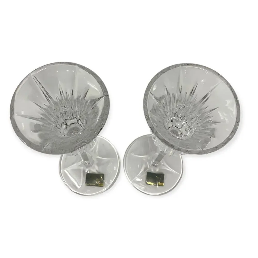 Mikasa Icicles Crystal Candlestick Holders Set of 2 NWT
